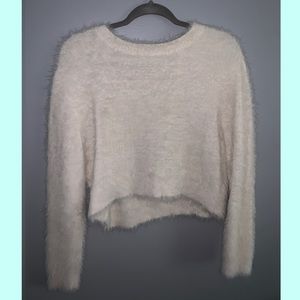 kendall and kylie cropped fuzzy sweater
